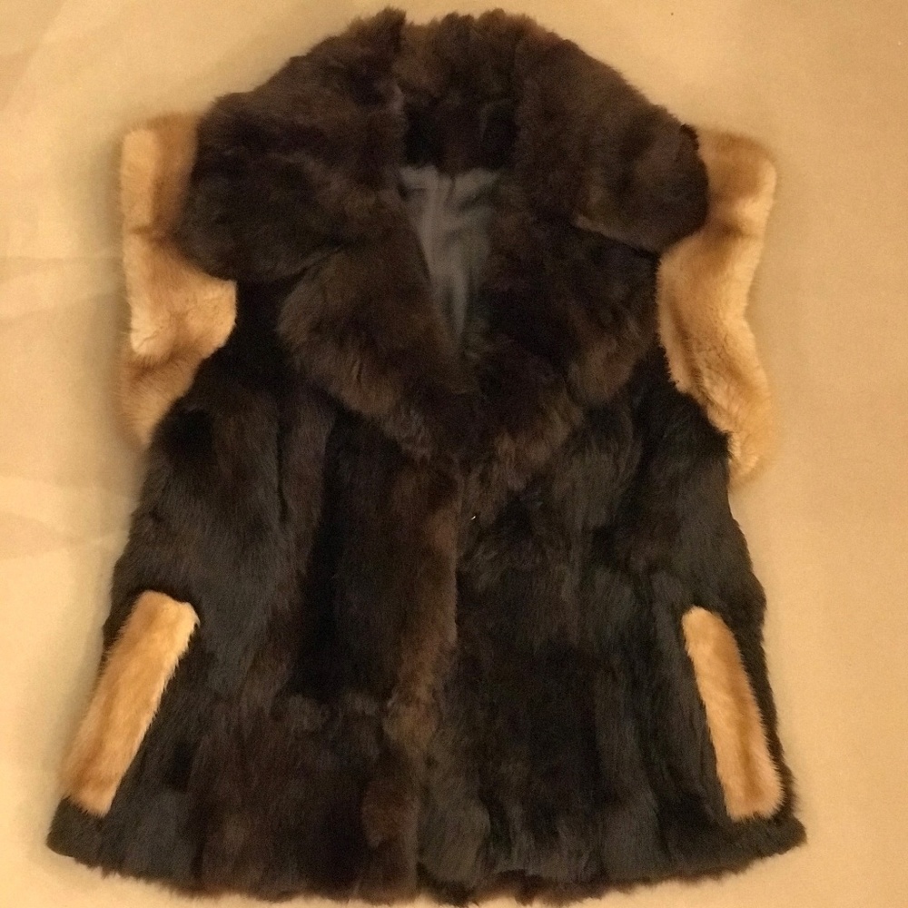 Custom made REAL Mink Fur Vest size S/M